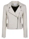 Iro Ashville Leather Biker Jacket In White