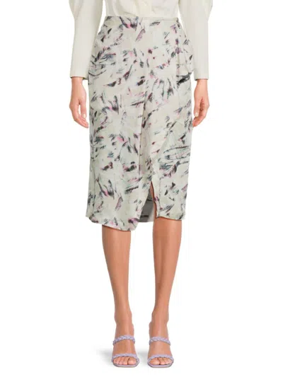Iro Women's Kerim Printed Midi Skirt In Beige Multi