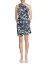 Iro One-shoulder Mini Dress In Navy Multi