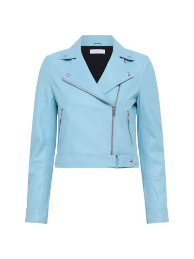 Iro Women's Kolmar Leather Jacket In Azur Blue