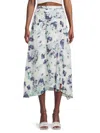 Iro Silk-blend Midi Skirt In Green Purple