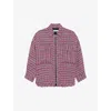 Iro Womens Pin44 Mizuki Spread-collar Relaxed-fit Tweed Jacket In Pin44