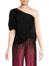 Iro Ruffled One-shoulder Blouse In Black