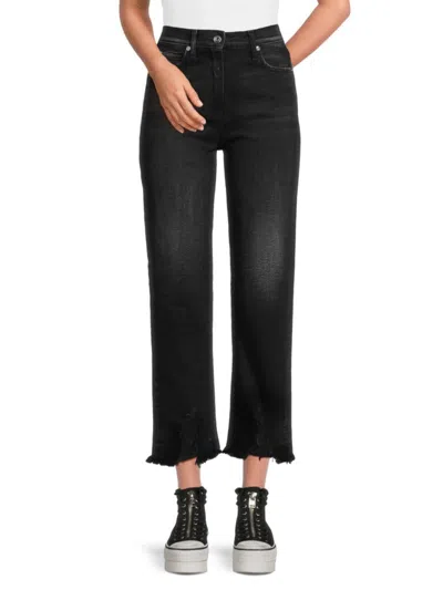 Iro Women's Redon Mid Rise Cropped Jeans In Used Black