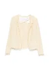 Iro Shavani Cotton Jacket Long Sleeves Open Front In White