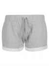 Iro Elastic Waistband Organic Cotton Shorts In Grey