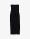 Iro Isidara Gathered Strapless Maxi Dress In Bla01