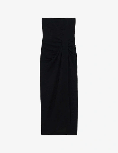 Iro Isidara Gathered Strapless Maxi Dress In Bla01