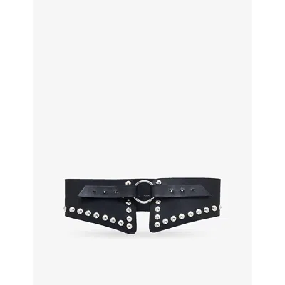 Iro Womens Mona Studded Leather Belt Bla01
