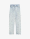 IRO LAMBERT CUT-OUT EMBROIDERED HIGH-RISE DENIM JEANS