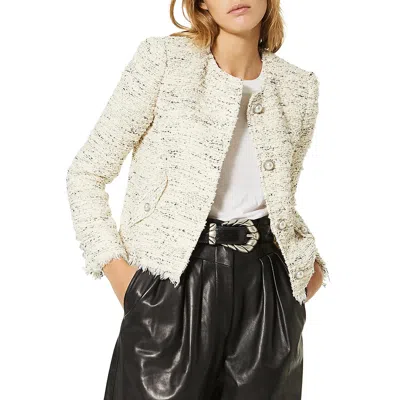 Iro Womens Boucle Woven Collarless Blazer In Neutral