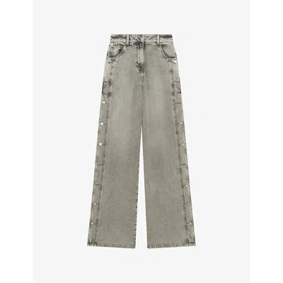 Iro Womens  Andreea Wide-leg Denim Jeans In Gry08