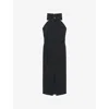 Iro Womens Barana Halterneck Woven Midi Dress Bla01 In Bla01