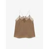 Iro Womens Kak01 Berwyn Lace-trim Silk Camisole Top In Kak01