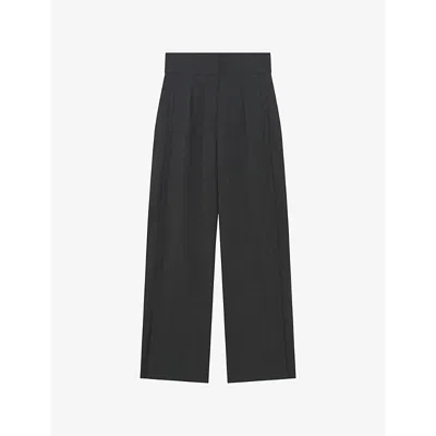 Iro Womens Catani Wide-leg High-rise Stretch-woven Trousers Gry35