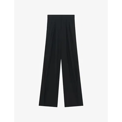 IRO WOMENS BLA01 CIRSE WIDE-LEG STRETCH-WOVEN TROUSERS
