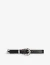 Iro Womens Bla01 Embella Stud-embellished Leather Buckle Belt In Bla03