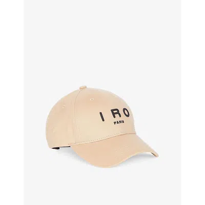 Iro Womens Greb Brand-embroidered Cotton-canvas Baseball Cap Bei09