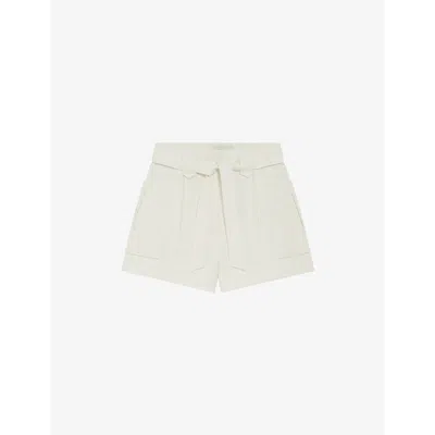 Iro Womens  Hannou Oversized-fit Cotton-blend Shorts In Whi02