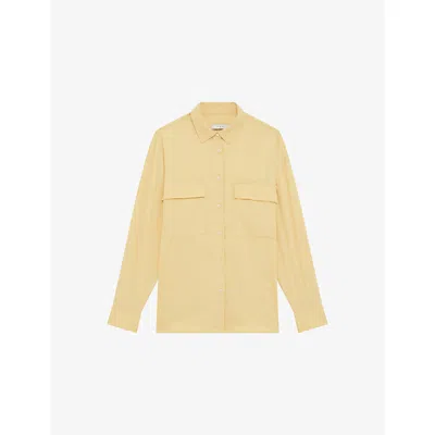 Iro Womens  Hilona Long-sleeved Cotton-blend Shirt