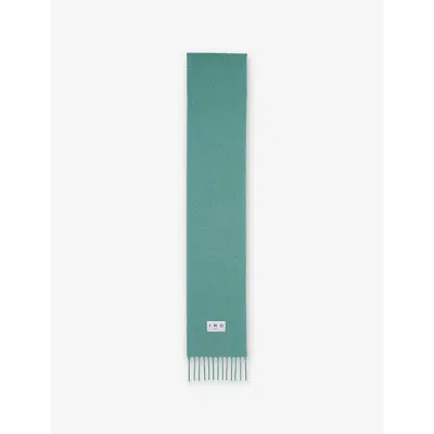 Iro Womens Gre55 Logo-patch Fringed-edges Alpaca-blend Scarf