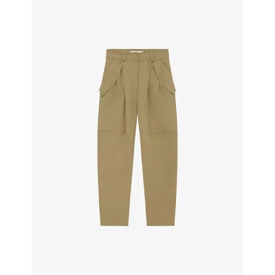 Iro Womens Natsa Flap-pocket Cotton And Linen Trousers Kak01
