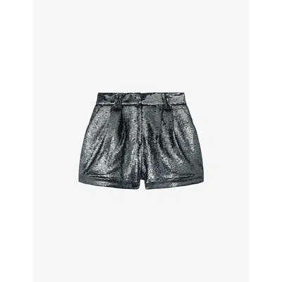 Iro Womens Nucas Sequin-embellished Shorts Gry03
