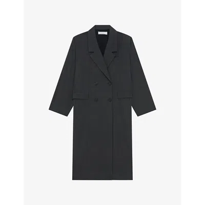 Iro Womens Virina Oversized Stretch-woven Coat Gry35
