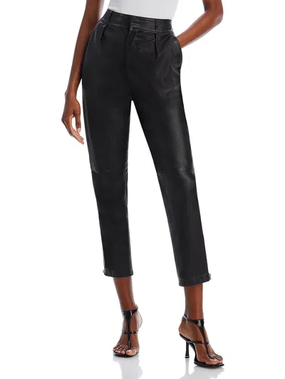 Iro Womens Pleated High Rise Cropped Pants In Black