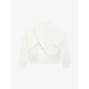 Iro Womens  Himari Cropped Oversized Cotton-blend Jacket In Whi02