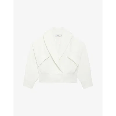 Iro Womens  Himari Cropped Oversized Cotton-blend Jacket In Whi02