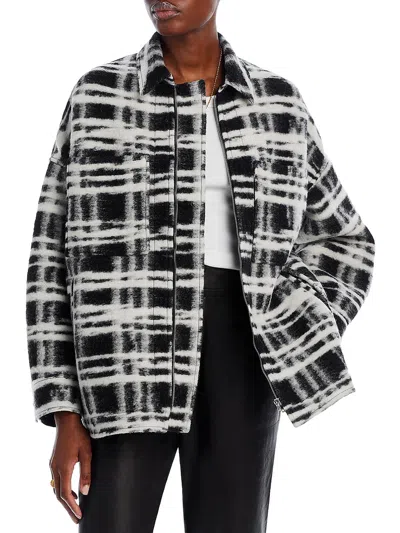 Iro Womens Wool Blend Pockets Overcoat In Multi