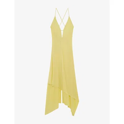 Iro Womens  Caravela Plunge-neck Silk Maxi Dress