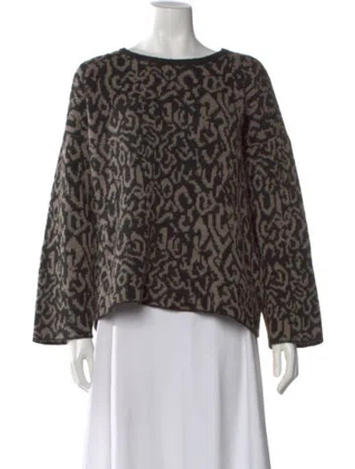 Pre-owned Iro Wool Animal Print Sweater In Neutral