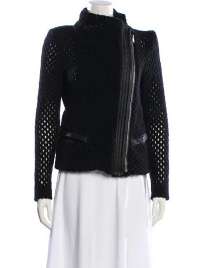 Pre-owned Iro Wool Biker Jacket In Black
