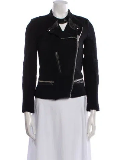 Pre-owned Iro Wool Biker Jacket In Black