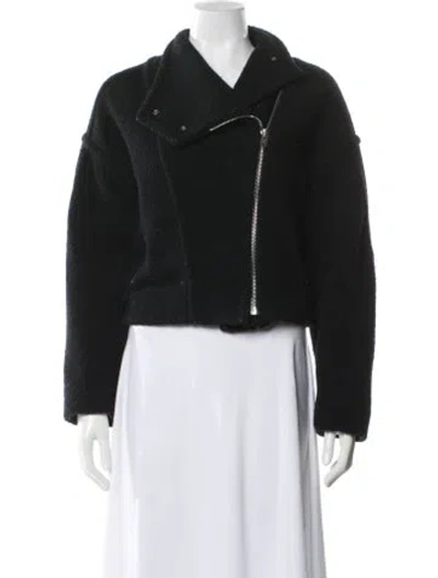 Pre-owned Iro Wool Biker Jacket In Black