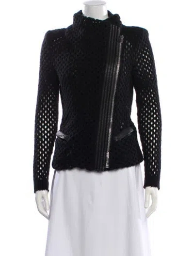 Pre-owned Iro Wool Biker Jacket In Black