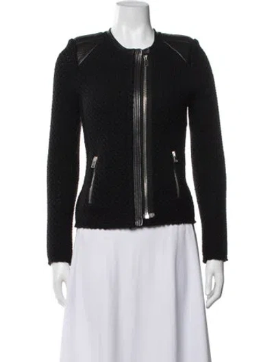 Pre-owned Iro Wool Biker Jacket In Black