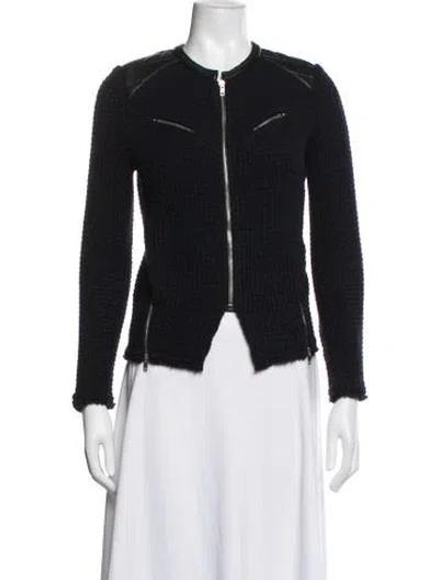 Pre-owned Iro Wool Biker Jacket In Black