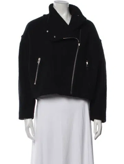 Pre-owned Iro Wool Biker Jacket In Black