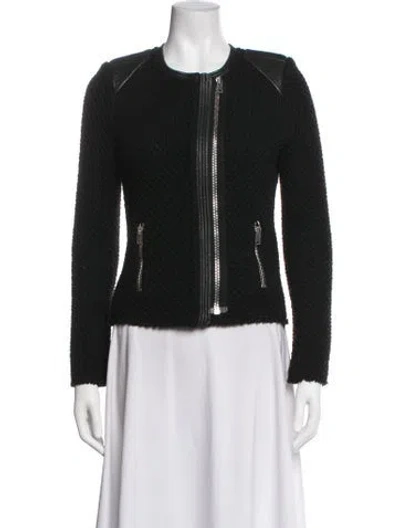 Pre-owned Iro Wool Biker Jacket In Black