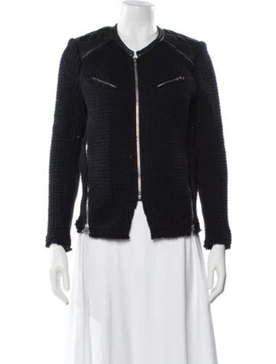 Pre-owned Iro Wool Biker Jacket In Blue