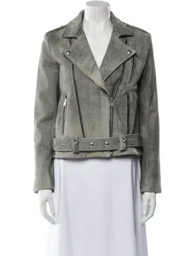 Pre-owned Iro Wool Biker Jacket In Gray