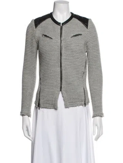 Pre-owned Iro Wool Biker Jacket In Grey