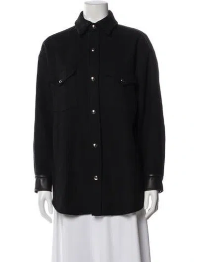 Pre-owned Iro Wool Coat In Black