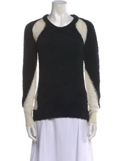 Pre-owned Iro Wool Colorblock Pattern Sweater In Black