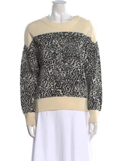 Pre-owned Iro Wool Colorblock Pattern Sweater In Neutral