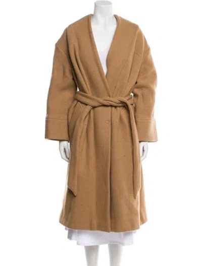 Pre-owned Iro Wool Faux Fur Coat In Neutral