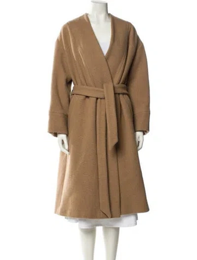 Pre-owned Iro Wool Faux Fur Coat In Neutral